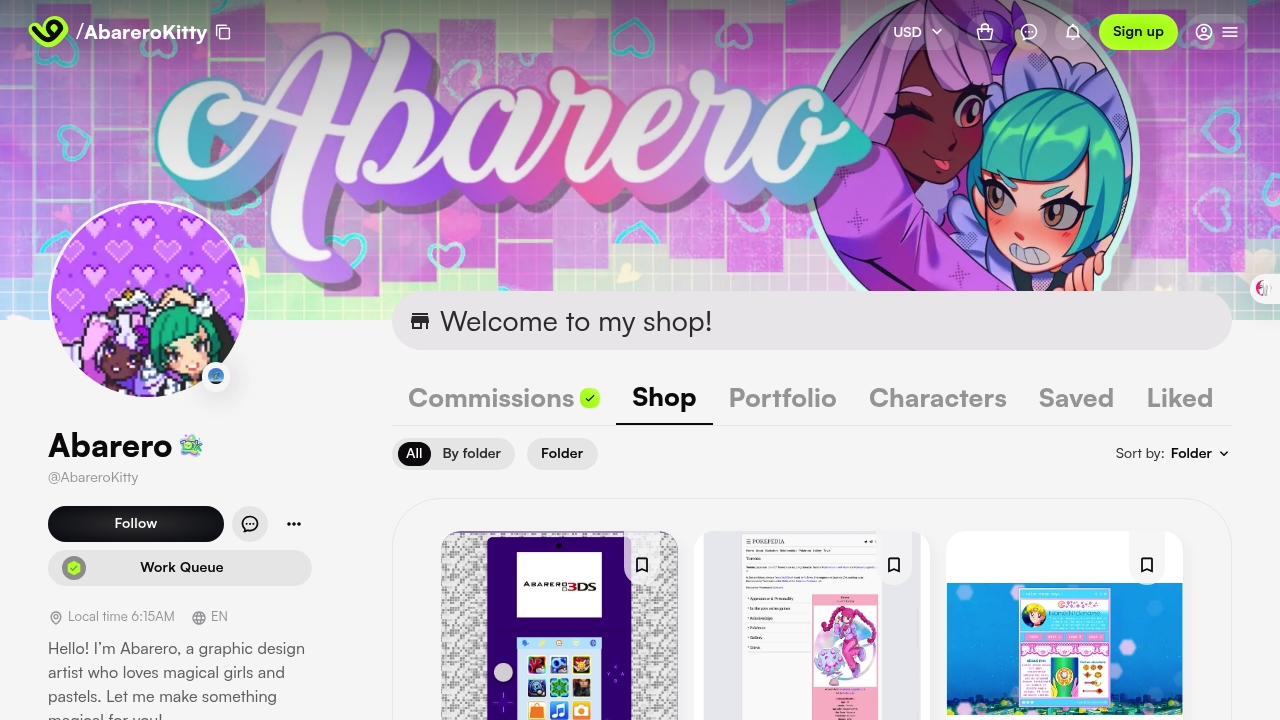 AbareroKitty - Character Design & Commissions screenshot