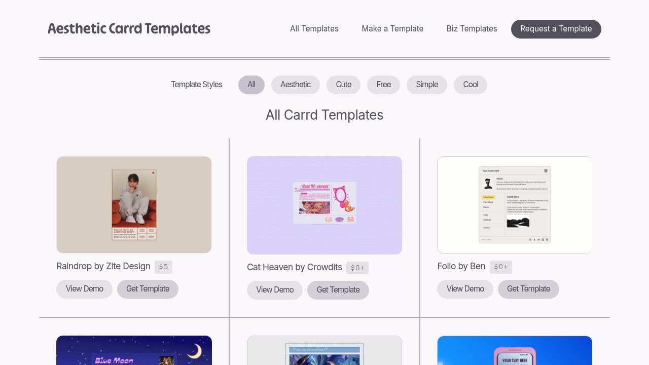 Aesthetic Templates screenshot