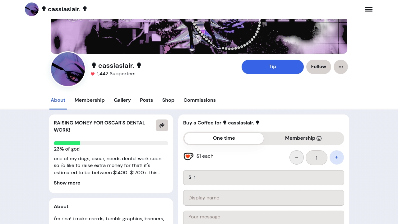 Cassiaslair (Rina) - Carrd Templates & Graphics screenshot