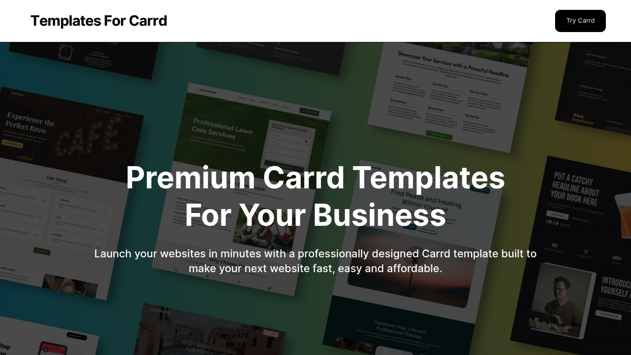 Templates For Carrd by Cesar Hawke screenshot